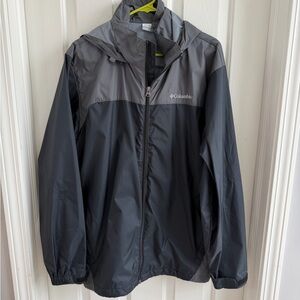 Columbia Gray and Black Windbreaker Jacket